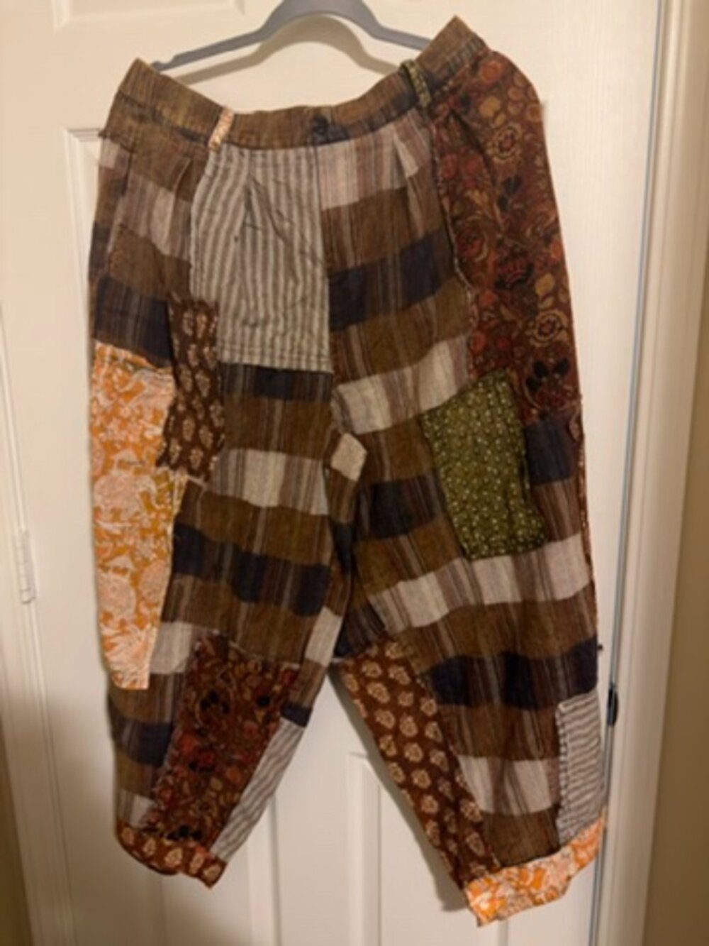 Oli & Hali Patchwork Boho Pants Size L NWOT